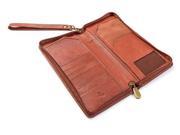 Visconti 1157 Large Leather Travel Wallet Planner for Credit Cards Tickets an...