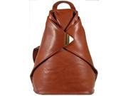 Visconti Stylish Triangular Soft Leather Backpack 18258 Medium Brown [Apparel]