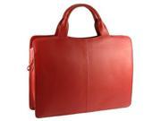 Visconti 15030 Soft Leather Briefcase Handbag Messenger Shoulder Bag Red