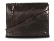 Visconti ML23 Leather Messenger Shoulder Crossbody Bag Black [Apparel]