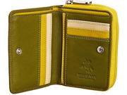 Visconti RB53 Multi Colored Green Lime Cream Small Bifold Soft Leather Ladies Wallet