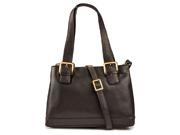 Visconti 18666 Womens Large Leather Shoulder Bag Handbag Pocketbook Choc...