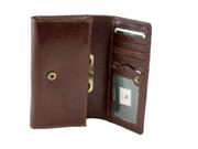 Visconti Monza 12 Womens Large Italian Soft Leather Purse Wallet Brown
