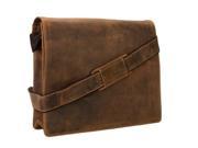Visconti Crossbody Messenger Bag A4 Plus Hunter Distressed Genuine Leather...