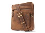 Visconti 16116 Distressed Messenger Shoulder Bag Handbag in Oiled Leather Tan