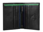 Visconti BD14 Mens Black with Multi Color Leather Compact Card Case Holder B...