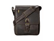 Visconti Distressed Genuine Leather Messenger Crossbody Bag with Stylish Front Buckle 16011 Brown