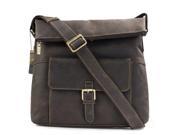 Visconti 16121 Large Messenger Shoulder Bag Handbag Oiled Leather Brown