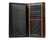 Visconti BD16 Black Leather Tall Checkbook Wallet w Removable Checkbook Hold...