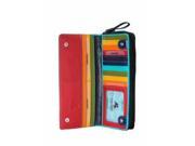 Visconti Spectrum 35 Black Multi Color Ladies Soft Leather Checkbook Wallet A...