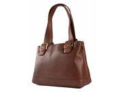 Visconti 18666 Womens Large Leather Shoulder Bag Handbag Pocketbook Brown