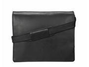 Visconti Harvard Distressed Leather Messenger Bag 16025 Black [Apparel]