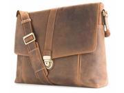 Visconti Vince 16129 Large Oiled Distressed Leather Messenger Bag Case Tan