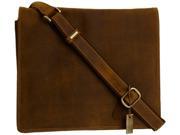 Visconti Harvard Distressed Leather Messenger Bag 16025 Tan [Apparel]
