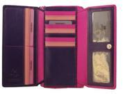 Visconti RB78 XL Soft Leather Multi Colored Wallet Purse Pink