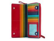 Visconti Spectrum 35 Multi Color Ladies Soft Leather Checkbook Wallet And Pur...