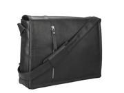 Visconti Oiled Leather Distressed Large Laptop Messenger Bag Large Black