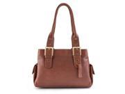 Visconti Sophia 18748 Leather Handbag Ladies Top Handle Tote Bag Brown