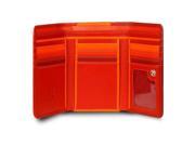 Visconti RB43 Multi Colored Red Orange Crimson Large Trifold Soft Leather Ladies Wallet