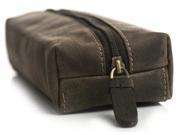 Visconti 731 Hunter Distressed Brown Leather Pencil Case Small Travel Makeup...