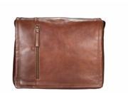 Visconti VT 5 Soft Leather Vintage Brown Tan Messenger Bag Holds 15 Laptop Computer Case Handbag