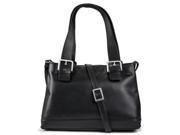 Visconti 18666 Womens Large Leather Shoulder Bag Handbag Pocketbook Black