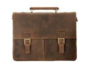 Visconti Berlin 18716 Leather Twin Buckle Briefcase with Detachable Strap ...