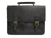 Visconti Berlin 18716 Leather Twin Buckle Briefcase with Detachable Strap ...