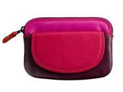 Visconti RB60 Multi Color Leather Coin Purse Key Wallet With Key Chain Plum ...