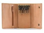Visconti 1178 Leather Key Case Wallet Key Holder Wallet Coin Purse Sand