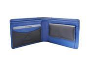Visconti Lucca LC37 Two Tone Mens Leather Bifold Wallet with Coin Purse Blue...