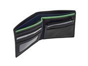 Visconti BD707 Le Chiffre Mens Bi fold Leather Wallet Black Green