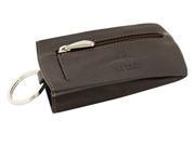 Visconti HTK11 Leather Retractable Key Pouch Sleeve Choco