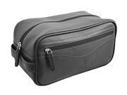 Visconti HT105 Leather Toiletry Travel Bag Dopp Kit Black