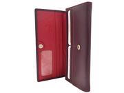 Visconti Cd21 Quality Soft Leather Wallet Purse Clutch Holder Plum Red