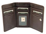 Visconti Heritage 32 Soft Leather Womens Trifold Wallet Purse Brown