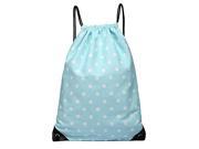 Cotton Canvas Waterproof Printed Drawstring Gym Work Backpack Rucksack (Polka... Cotton Canvas Waterproof Printed Drawstring Gym Work Backpack Rucksack (Polka...