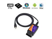 ELM327 USB Cable OBD2 Diagnostics Scanner with SI Labs CP2102 Chip