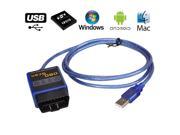 Vgate ELM327 USB OBD2 Diagnostic Cable with SI Labs CP2102 Chip