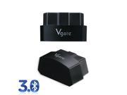 Vgate iCar 3 ELM327 Bluetooth V3.0 OBD2 Diagnostic Scanner Black Black
