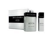 Bvlgari Man Extreme Coffret Eau De Toilette Spray 100ml 3.4oz Eau De Toilette Travel Spray 15ml 0.5oz 2pcs