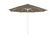 California Umbrella ALTO118170 5425 DWV 11 ft. Fiberglass Market Umbrella PO DVent MWhite Sunbrella Cocoa
