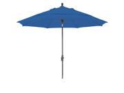 11 Feet Olefin Fabric Fiberglass Rib Crank Lift Collar Tilt Aluminum Market Umbrella with Bronze Pole