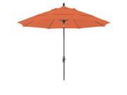 11 Feet Sunbrella Fabric Fiberglass Rib Crank Lift Collar Tilt Aluminum Market Umbrella with Bronze Pole