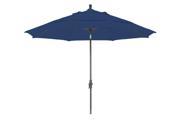 11 Feet Pacifica Fabric Fiberglass Rib Crank Lift Collar Tilt Aluminum Market Umbrella with Bronze Pole