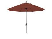 11 Feet Sunbrella 2A Fabric Fiberglass Rib Crank Lift Collar Tilt Aluminum Market Umbrella with Black Pole