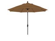 11 Feet Sunbrella 1A Fabric Fiberglass Rib Crank Lift Collar Tilt Aluminum Market Umbrella with Black Pole