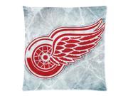 Wholesale Soft Cotton Pillowcase Print NHL Detroit Red Wings Club Team Logo Decorative Cushion Covers 2 Sides 18 X 18 3