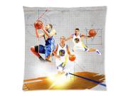 Soft Cotton Home Bedding Pillowcase Cushion Covers Standard one Side 18x18 Print NBA Golden State Warriors Famous Player Stephen Curry Photos 2