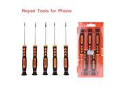 New Arrival Hot Sales 5 in 1 Repair Open Tools Kit Screwdrivers For iPhone Samsung Top Quality